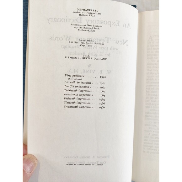 An Expository Dictionary Of New Testament Words, W.E. Vine 1966 - Picture 7 of 15